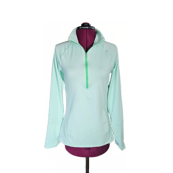 Under Armour Coldgear Light Green Athletic Fitted Pullover - Picture 1 of 16